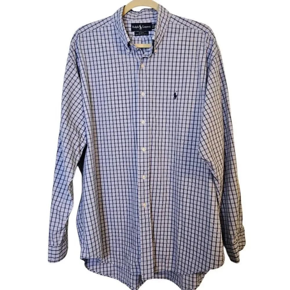 Ralph Lauren "Blake" mens shirt, blue pattern. . Size XL. #878